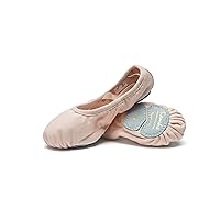 SANSHA Girl's Split Vegan Sole Soft Ballet Shoes 332v Ve-guette Flat