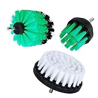 HIFROM 3 PCS,Multi-Function Multi-Angle Soft and Medium Drill Brush Power Scrubbing Brush Drill Attachment for Cleaning Showers Tubs Bathrooms Tile Grout Carpet Tires Boats Upholstery