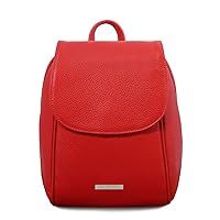 Tuscany Leather TLBag Soft leather backpack Lipstick Red