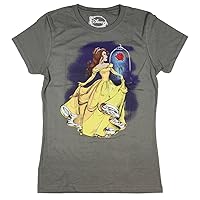 Mighty Fine Disney Illustrated Belle Beauty and The Beast Juniors T-Shirt
