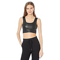 commando Faux Leather Crop Top for Women, Sexy Form-Fit Shapewear, Sleeveless