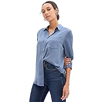 Women's Long Sleeve Button-Down Blouse Easy Shirt