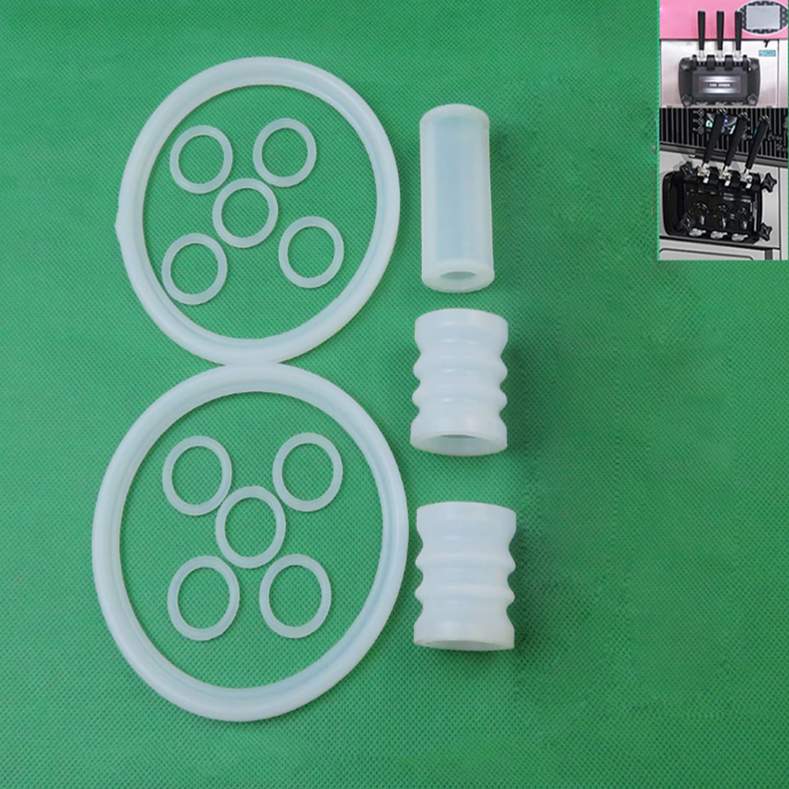 LICHIFIT Food Grade Ice Cream Machine Rubber Ring Sealing Ring Tube for YIKAFU YKF for COOCO Soft Serve Ice Cream Maker Accessories