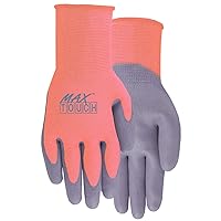 MidWest Gloves & Gear Ladies Max Touch Glove, Melon 2 Count (Pack of 1)