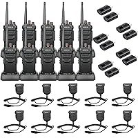 Retevis RT48 Walkie Talkie Waterproof(10 Pack),Shoulder Waterproof Speaker Mic IP67(10 Pack),Walkie Talkies for Adults,Portable FRS Two-Way Radios for Commercial Construction