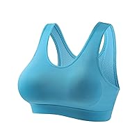 Sports Bras for Women Seamless Smoothing Yoga Bra with Removable Pads Comfort Wirefree Workout Fitness Crop Tank Top
