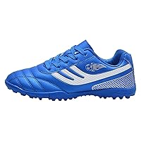 Boys Girls 𝐓urf Soccer Shoes Kids Firm Ground Soccer Cleats Athletic Football Boots for Outdoor (Little Kid/Big