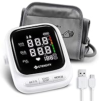 Blood Pressure Monitors for Home use, Machine and Cuff, FSA HSA Approved Products, Rechargeable BPM with LED Display and 180 Memory, Large Cuff and Adjustable Speaker, Fast and Accurate