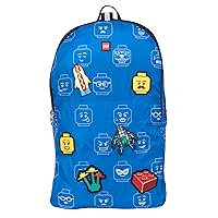 LEGO Minifigure Packable Backpack with 6 patches, Iconic