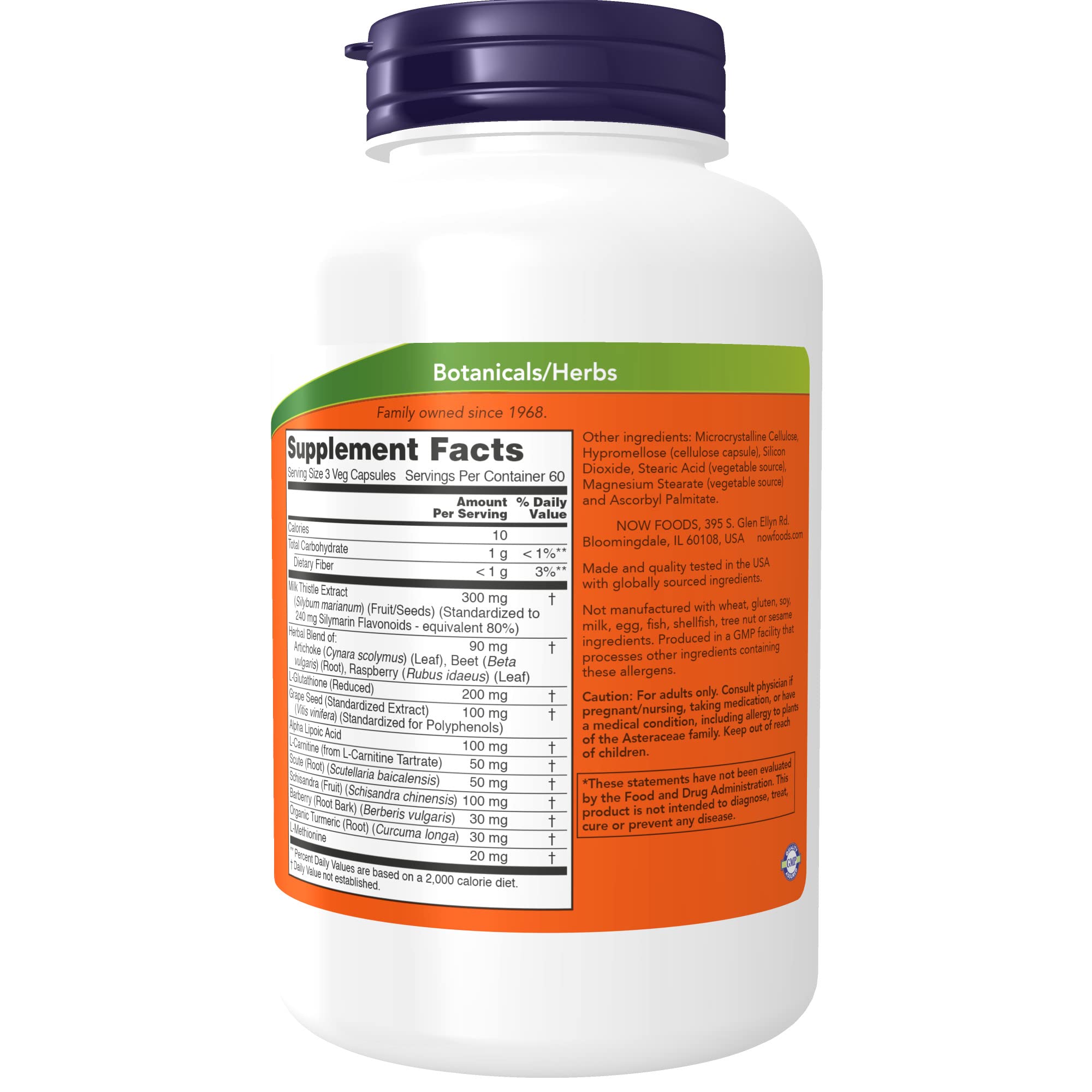 NOW Supplements, Liver Refresh™ with Milk Thistle Extract and unique Herb-Enzyme blend, 180 Veg Capsules