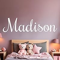 Multiple Font Custom Name Nursery Wall Decal - Mural Wall Decal Sticker for Home Children's Bedroom, Car and Laptop (OP004)