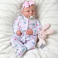 BABESIDE Lifelike Reborn Baby Dolls - 17inch Soft Body Realistic Baby Dolls Poseable Limbs Real Life Baby Dolls Sleeping Newborn Baby Doll Boy with Gift Box for Kids Age 3+