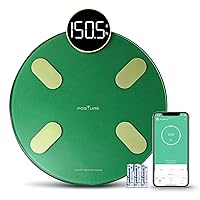 Scale for Body Weight, Posture Digital Bathroom Scale Large LED Display Weight Scale, High Accurate Body Composition Analyzer with BMI with Free Smartphone APP, 400Lb,Green