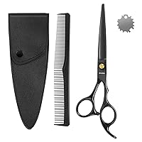 Professional Hair Cutting Scissors, 6 Inch Premium Stainless Steel Hair Shears Barber Scissors with Sharp Blades Best Hair Cutting Shears for Women Men Pets Salon home and Barber