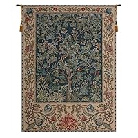 C Charlotte Home Furnishings Inc Tree of Life Belgian Medium Tapestry Wall Hanging | Viscose Cotton and Polyester Blend Wall Art | 33 in. x 44 in. | Home Decor Accents | By William Morris