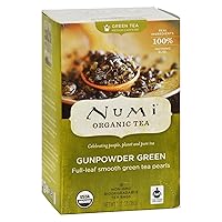 Numi Organic Tea Gunpowder Green Temple Heaven Green Tea - 18 Count (Pack of 6)