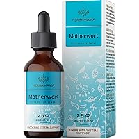 HERBAMAMA Motherwort Tincture - Organic Motherwort Herb Liquid Drops - Vegan Supplement - 2 fl oz