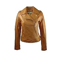 MICHAEL Michael Kors Luggage Leather Moto Jacket