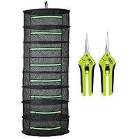 Mesh Drying Rack Dehydrator with 8 Stacked Trays. Includes Straight Blade and Curved Blade Pruning Shears.