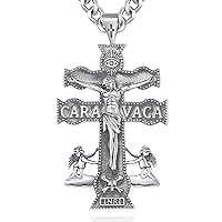 CELESTIA 925 Sterling Silver St. Michael/St. Christopher/St. Benedict/St. Gabriel/Virgin Mary/Jesus/Caravaca/Metatron/Seal of Seven Archangel Medals for Men Women Religious Gifts