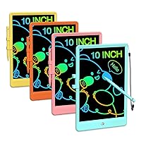 Kids LCD Writing Tablet 4 Pack, SIXGO 10 Inch Toddler Drawing Pad, Erasable Sketch Board Learning Toy for Boys Girls
