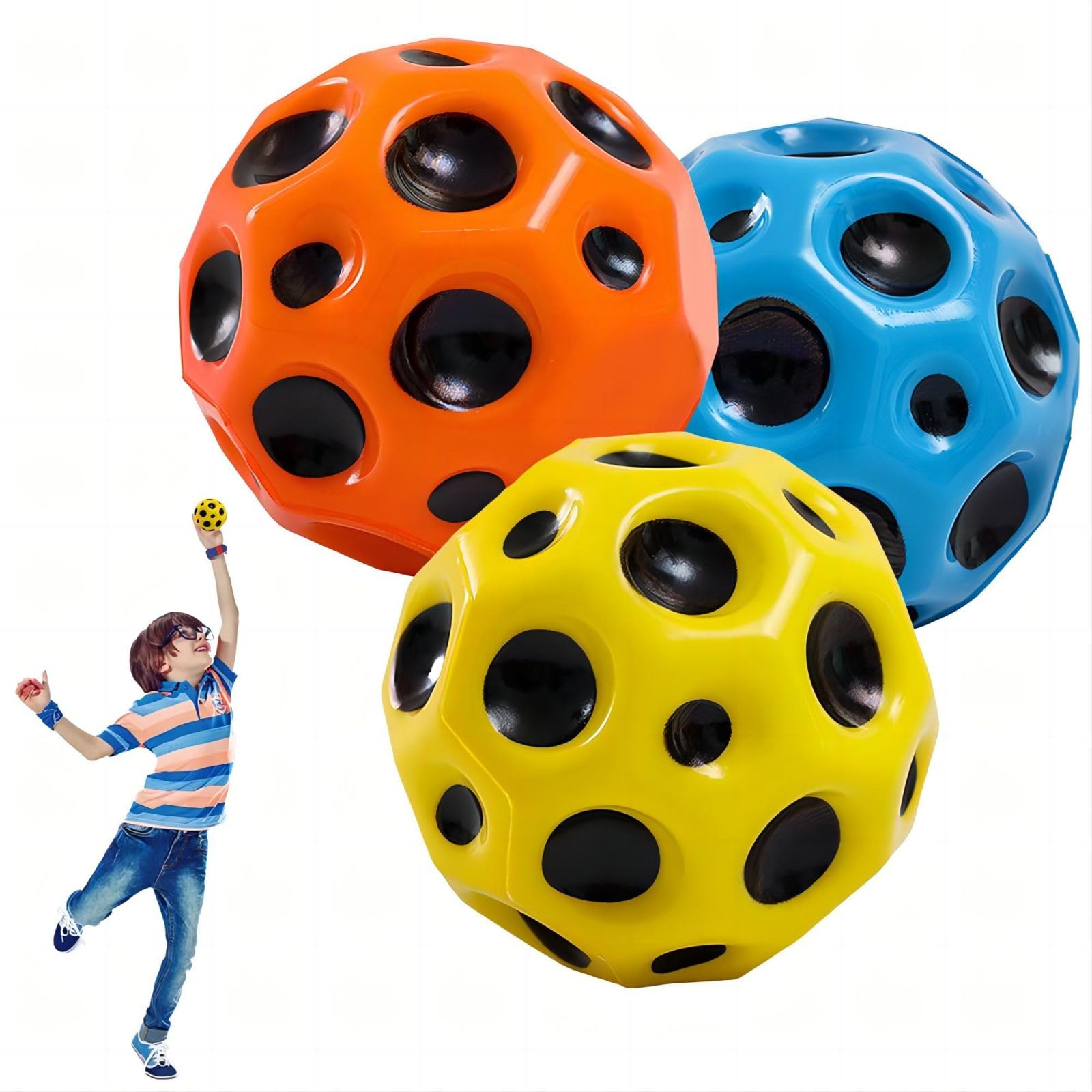 Space Ball - Super High Bouncing Bounciest Lightweight Foam Ball,Improve Hand-Eye Coordination,Easy to Grip and Catch, Which Used by Athletes as a Sport Training Ball,Great Sensory Ball for Kids