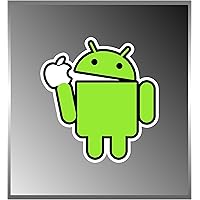 Android Eating Apple Funny Vinyl Decal Bumper Sticker 4