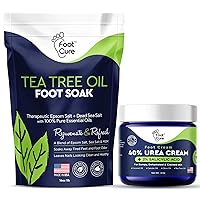 Tea Tree Oil Foot Soak with Epsom Salt - For Toenail Repair, Athletes Foot & Product Image Tea Tree Oil Foot Cream - Moisturizing Athletes Foot Care For Dry Cracked Feet Cream