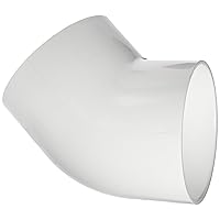Spears Manufacturing 417-020 Series 417 PVC Pipe Fitting, 45 Degree Elbow, Schedule 40, 2