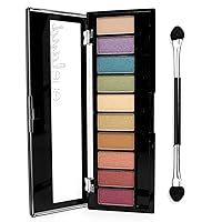 Palladio Eyeland Vibes, Escape to the Tropics, 10 Count Eyeshadow Palette, 5 Curated Palettes, Seductive Nudes to Vibrant Hues, Complimentary Shades, Day and Night Looks, Rich Pigment, Paradise