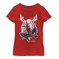Marvel Little, Big Painted Spider Girls Short Sleeve Tee Shirt