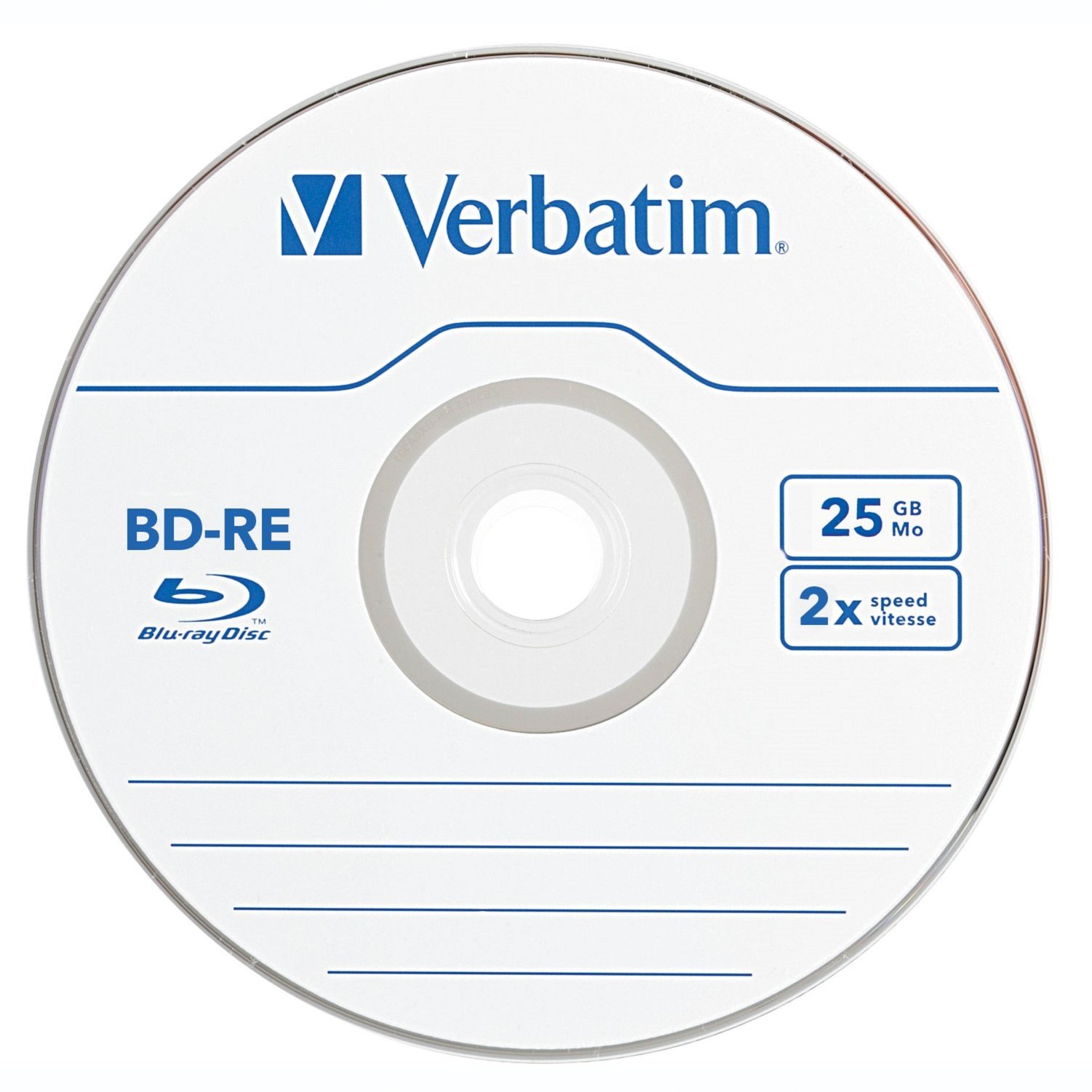 Verbatim BD-RE 25GB 2X with Branded Surface - 10pk Spindle