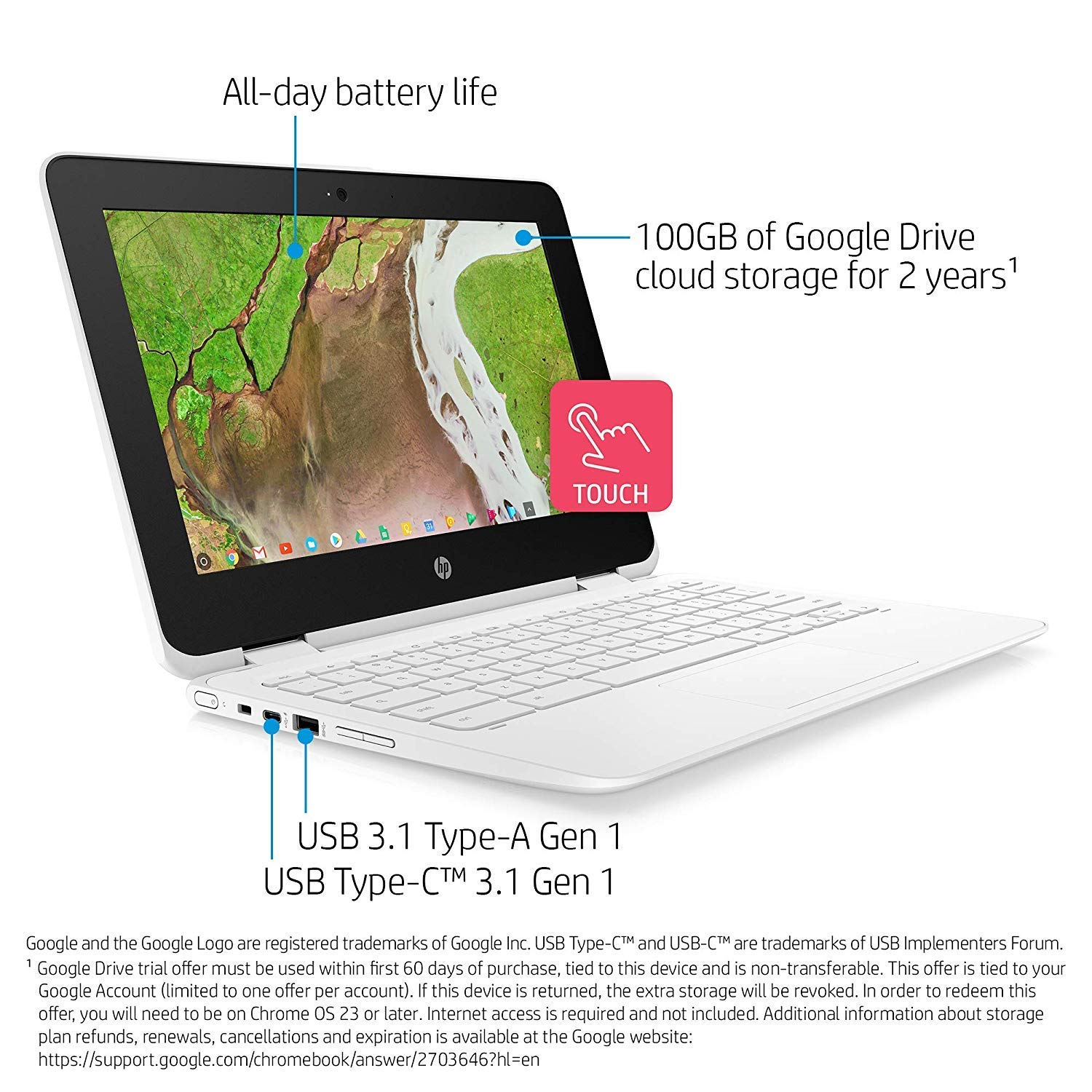 2019 HP Chromebook X360 Convertible 11.6” HD Touchscreen 2-in-1 Tablet Laptop Computer, Intel Celeron N3350 up to 2.4GHz, 4GB DDR4 RAM, 32GB eMMC, 802.11AC WiFi, Bluetooth 4.2, USB 3.1, Chrome OS