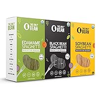 The Only Bean - Organic Edamame, Soy, and Black Bean Spaghetti Pasta - High Protein, Keto Friendly, Gluten-Free, Vegan, Non-GMO, Kosher, Low Carb, Plant-Based Noodles - 8 oz (Variety Pack) (3 Pack)