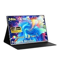 Portable Monitor 16-inch 2K Monitor USB-C Ultra-Thin Gaming Monitor Travel Monitor 120HZ Refresh Rate Portable Monitor for Laptop Surface PC PS4/PS5 with Portable Monitor case,Portable Display