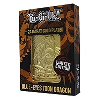 YU-GI-OH! - Blue Eyes Toon Dragon - Carte en métal plaqué or Collector