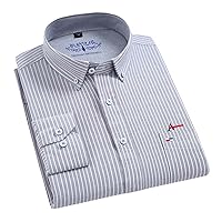 Cotton Clothing Men's Shirts Long-Sleeved Solid Color Shirts Slim Fit Cotton Casual Social Shirts