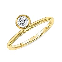 The Side Stone Ring in 14k Gold (.25 ctw, G-H Color, VS2-SI1 Clarity) - Lab Grown Diamond (Made in The USA)