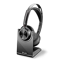 Voyager Focus 2 UC Bluetooth Headset with Stand, Black, Unisex