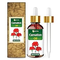 Carnation (Dianthus caryophyllus) Therapeutic Essential Oil with Dropper by Salvia Amber Bottle 100% Natural Uncut Undiluted Pure Cold Pressed Aromatherapy Premium Oil - 50ML/ 1.6 fl oz