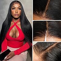 PERISMODA Glueless Wigs Human Hair Pre Plucked Pre Cut Wear and Go Wig 12A 7x5 HD Lace Closure Wigs Human Hair Pre Bleached Knots Straight Transparent Lace Front Wigs for Women 180 Density 22 Inch