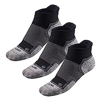 Road Runner Sports R-Gear OS1st Wide Wellness Performance No Show Socks for Men and Women (3 Pairs)