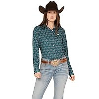 Cinch Western Shirt Womens L/S Geometric Print Button MSW9163017