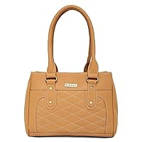 SHEERWORTH® Handbag For Women And Girls | Ladies Purse Faux Leather Satchel Bag | Woman Gifts | Wedding, BEIGE