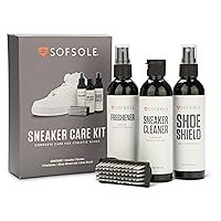 Sof Sole Sneaker Care Kit with Cleaner, Freshener, Shoe Shield and Scrub Brush