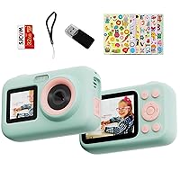 SJCAM Upgrade Kids Camera Dual Screen, Christmas Birthday Gifts for Girls Boys Age 3-10, 1080P 44MP HD Digital Video Cameras for Toddler, Portable Toy for 3 4 5 6 7 8 9 10 Year Old Children