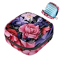 Makeup Bag Floral Flower Cosmetic Bag Makeup Pouch Travel Toiletry Bag Organizer Storage Bag for Women Girls