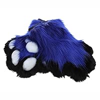 Wolf Dog Foxes Claw Gloves Costume Accessories Cosplays Animal Furry Plush Full Finger Mittens Fursuit For Adults Animal