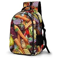 Various Roasted Fruits Laptop Backpack Vegetables Travel Bags Daypack Durable Work Camping Hiking Back Packs for Women Men