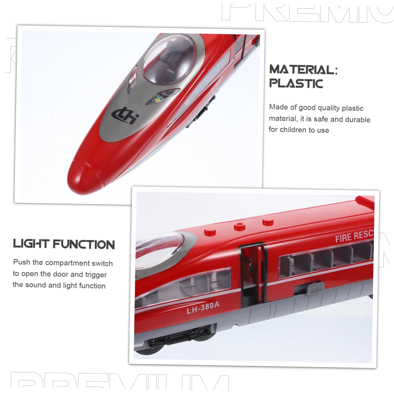 ERINGOGO 1pc High Speed Rail Model Toy Train Toddler Car Plastic